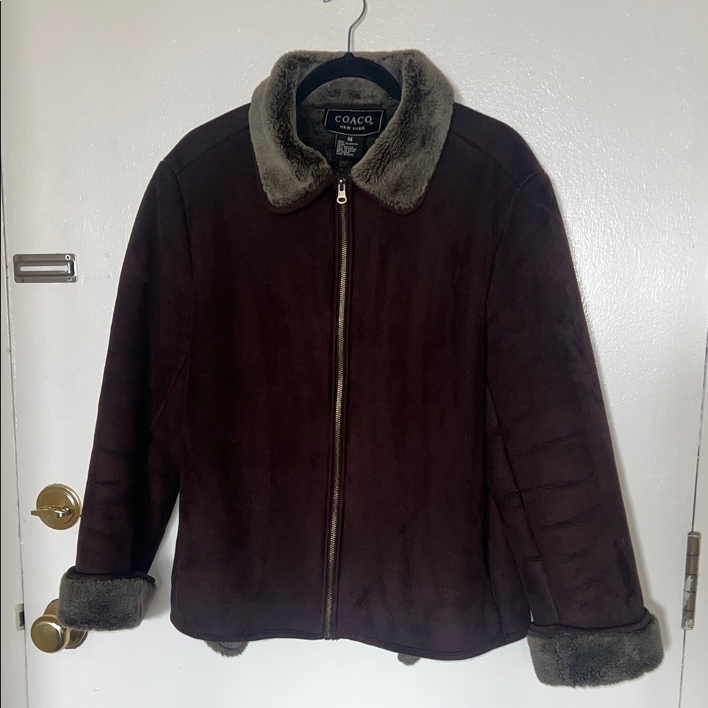 VINTAGE Coaco New York faux suede/fur coat